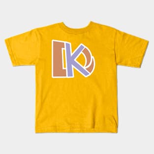 Letter KD or DK Sticker vector logo design. Initial letter KD sticker logotype company name swoosh design. Kids T-Shirt